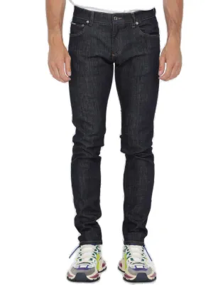 Dolce & Gabbana Logo Detailed Skinny-Fit Jeans
