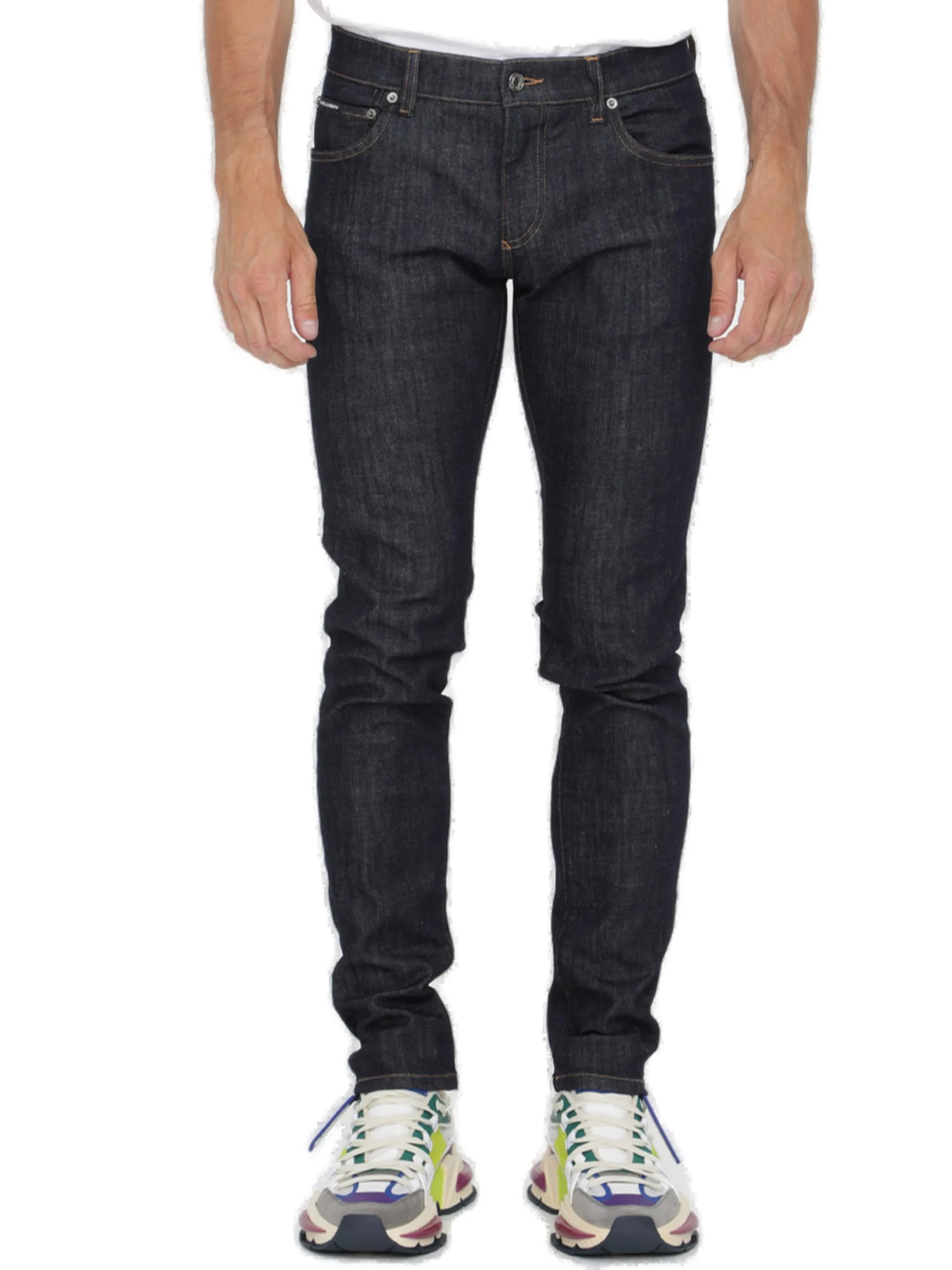 Dolce & Gabbana Logo Detailed Skinny-Fit Jeans