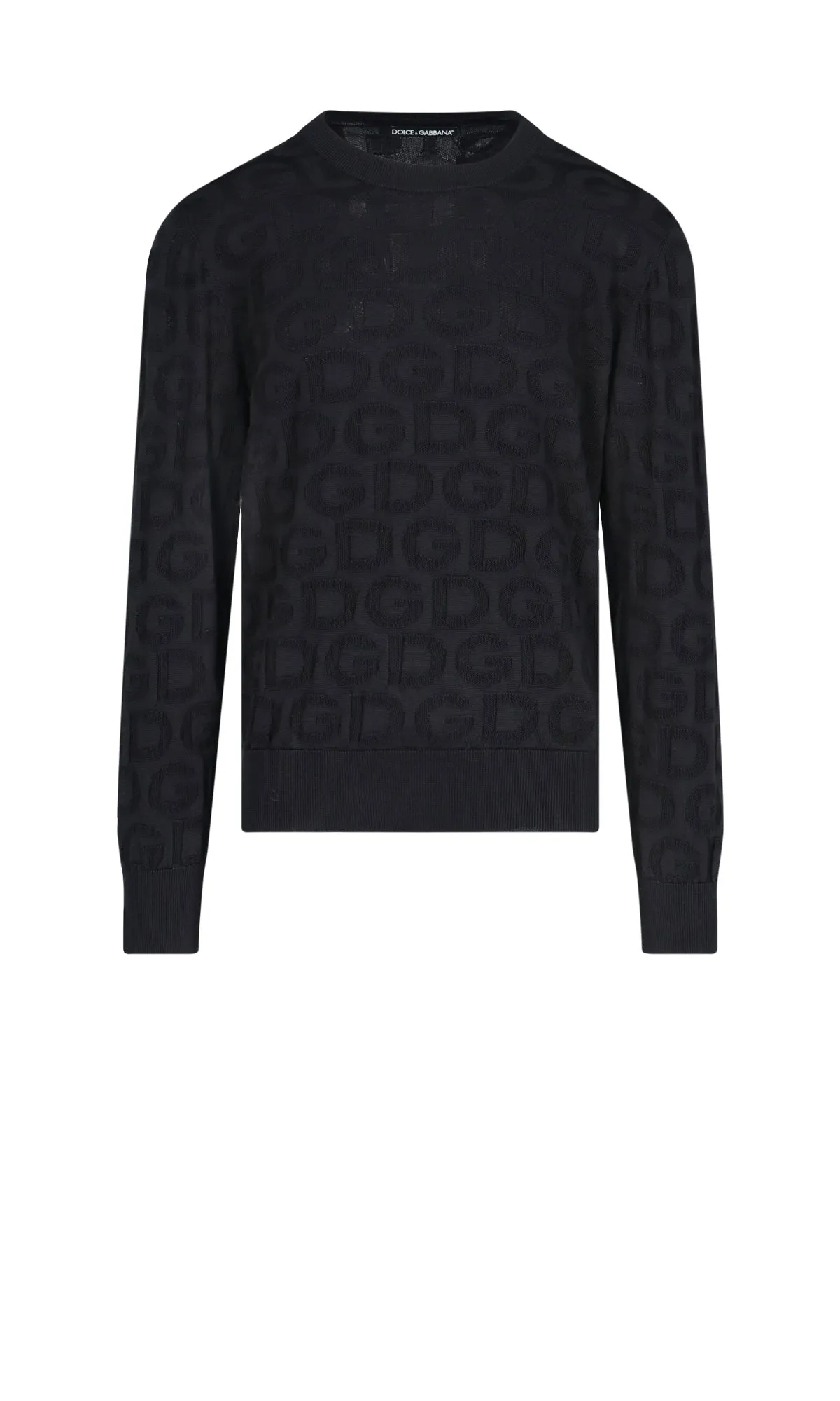 Dolce & Gabbana Logo Motif Jacquard Sweater
