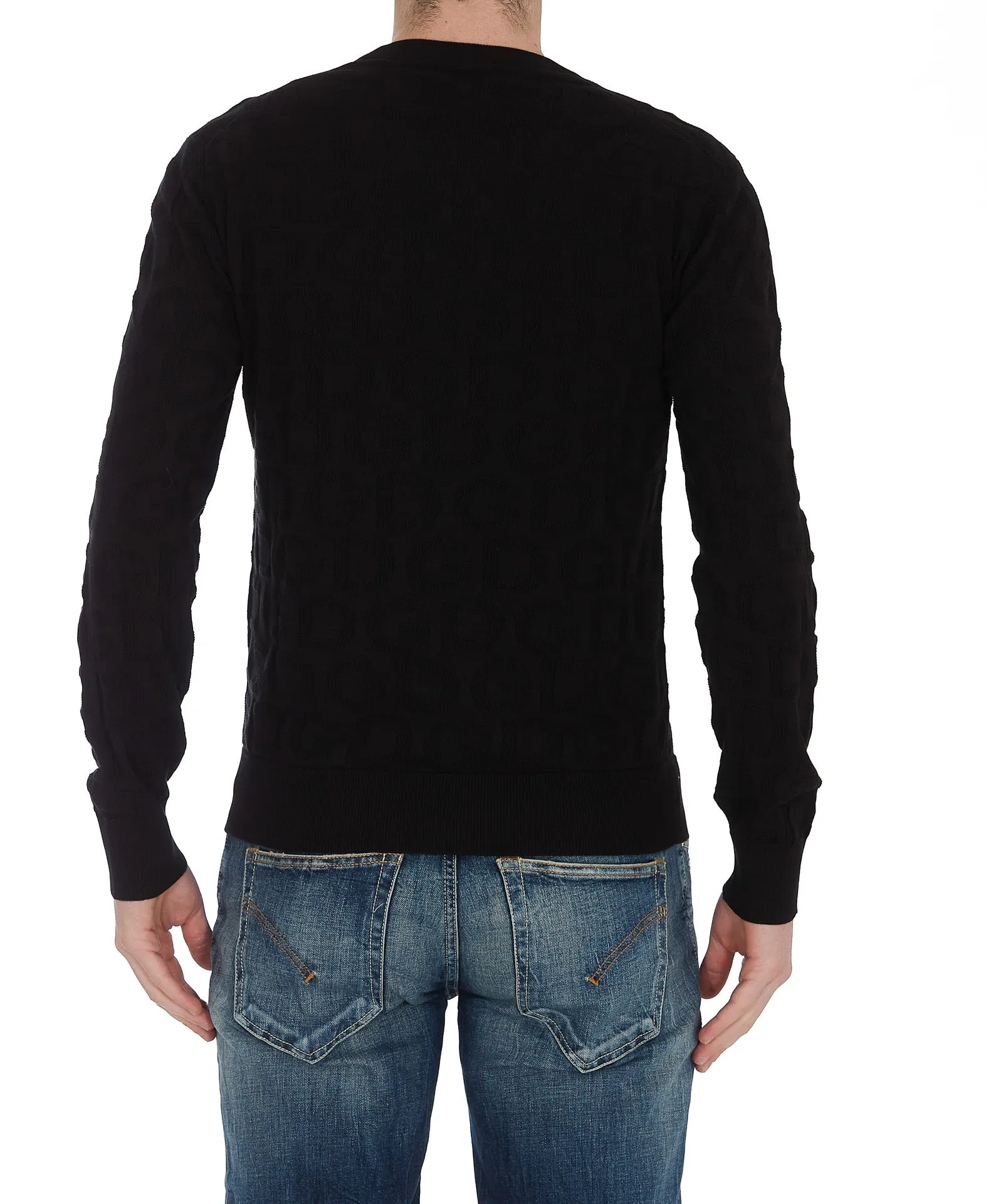 Dolce & Gabbana Logo Motif Jacquard Sweater