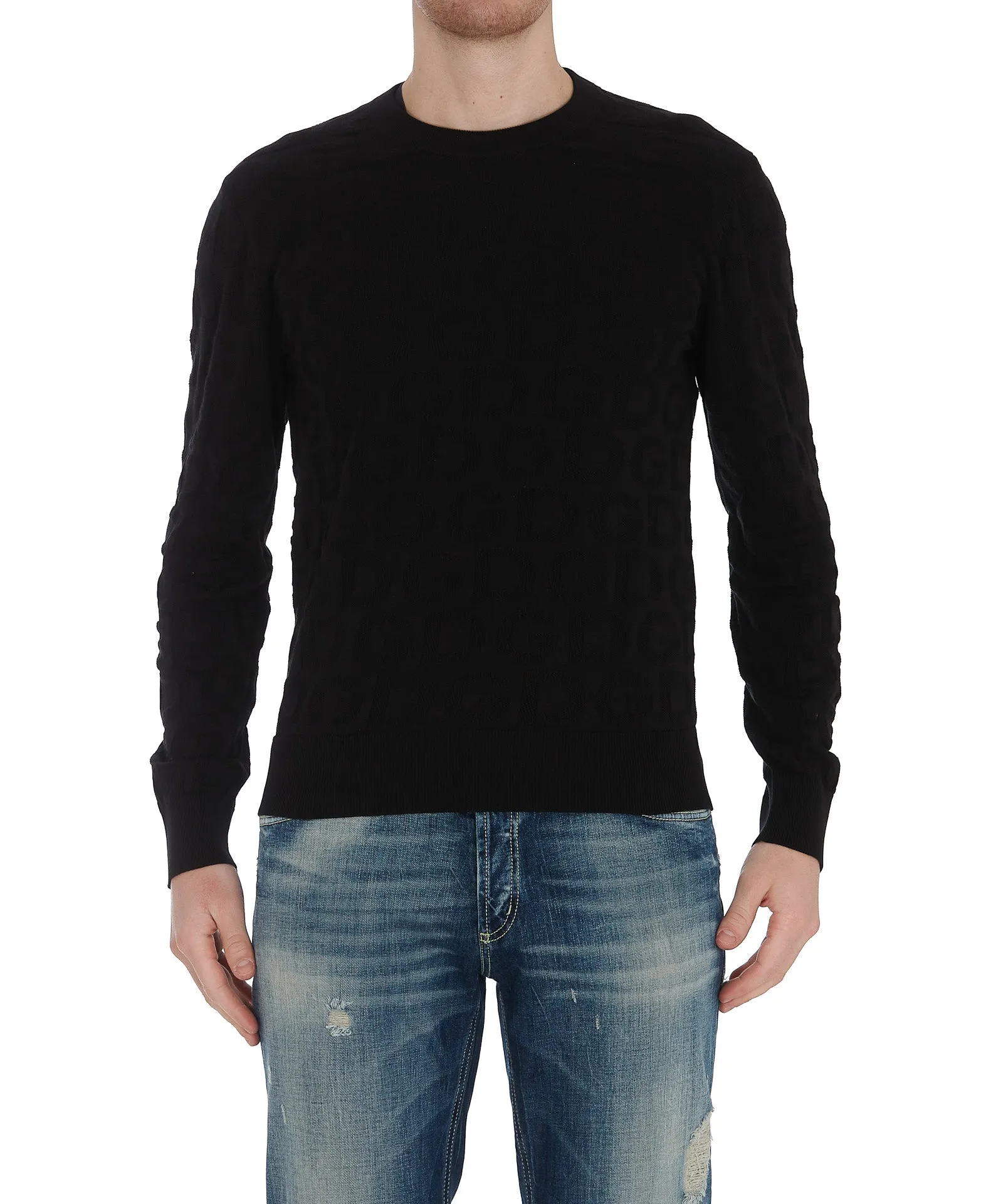 Dolce & Gabbana Logo Motif Jacquard Sweater