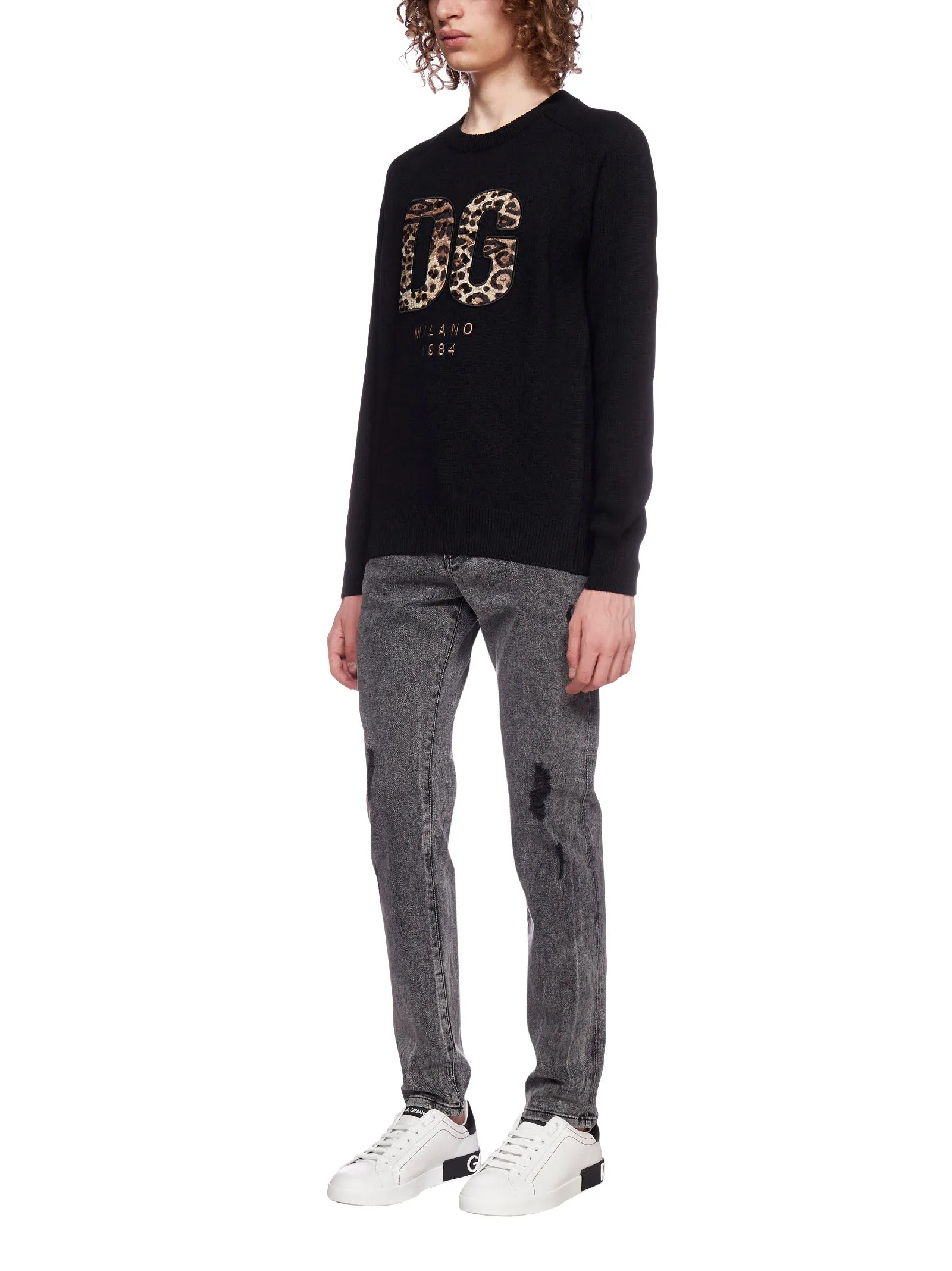 Dolce & Gabbana Logo Patch Knit Sweater