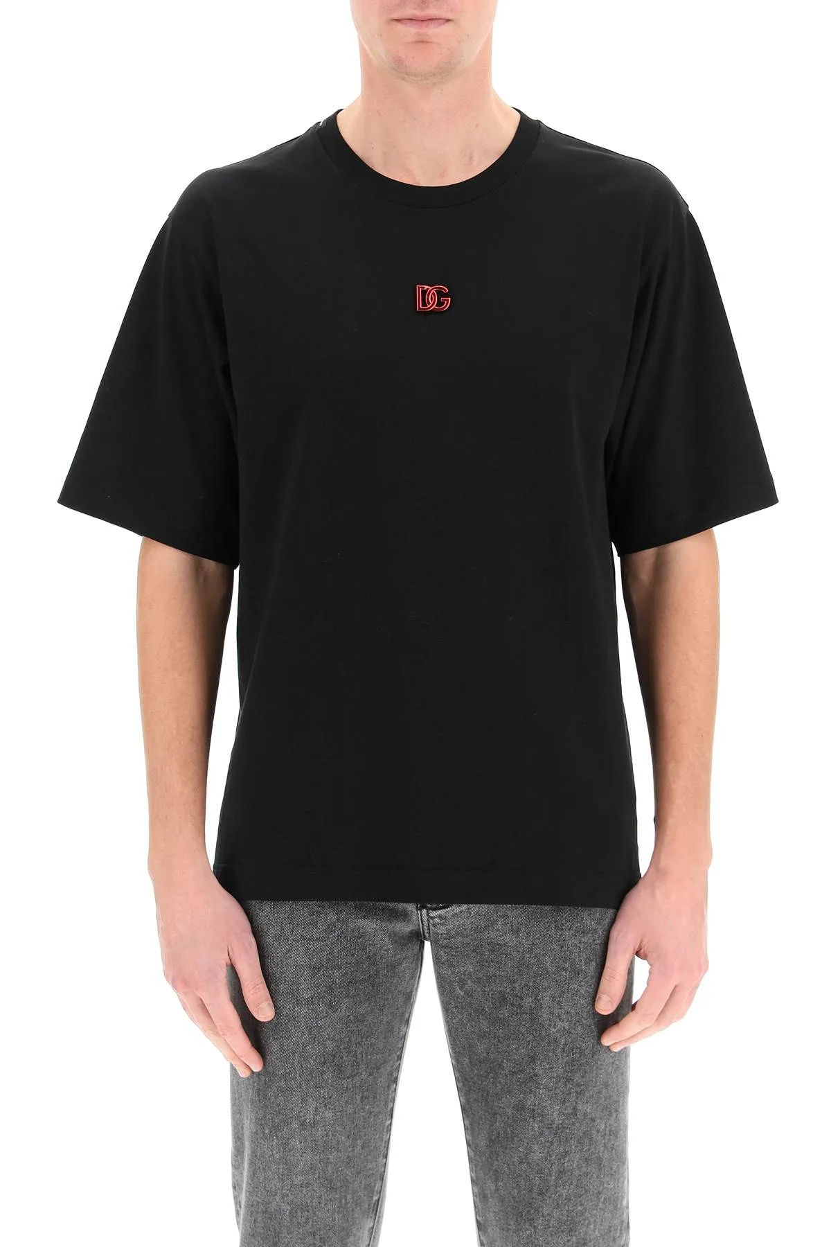 Dolce & Gabbana Logo Plaque Crewneck T-Shirt