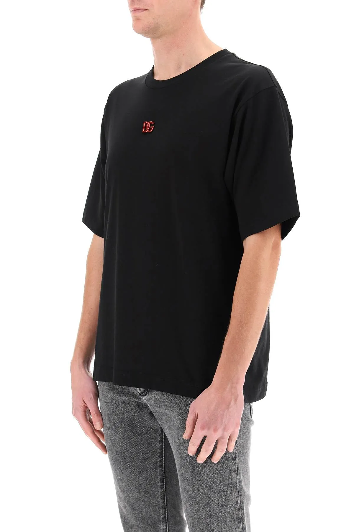 Dolce & Gabbana Logo Plaque Crewneck T-Shirt