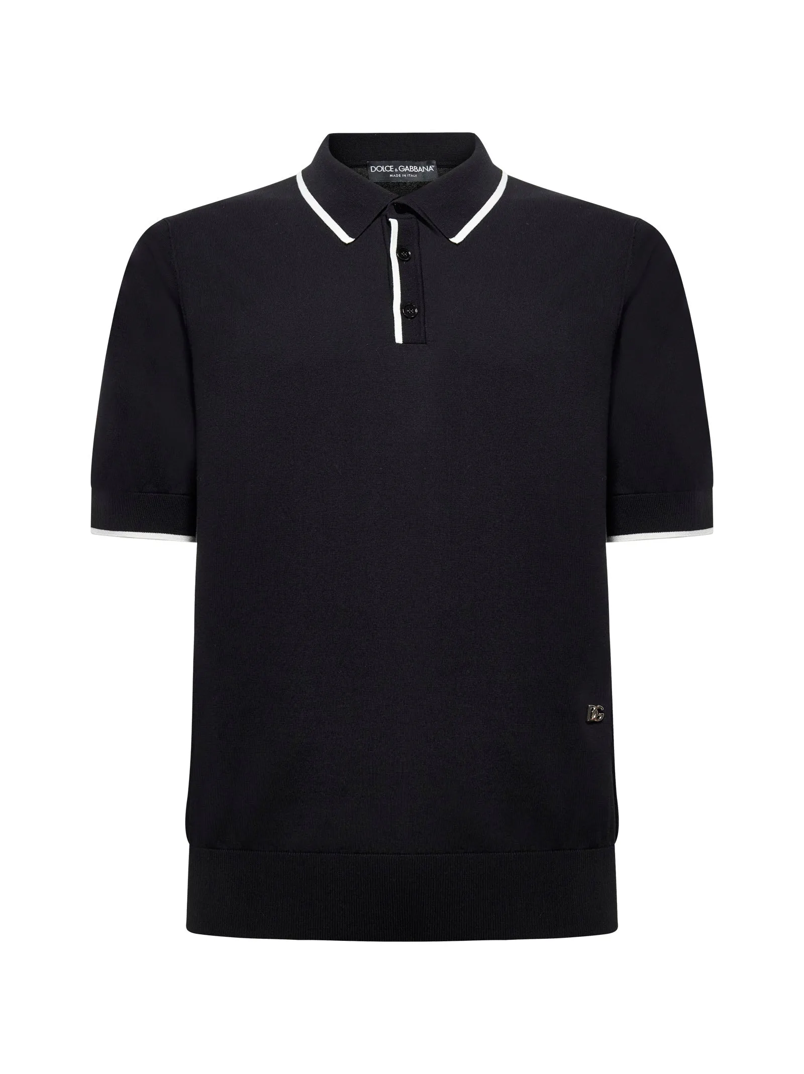 Dolce & Gabbana Logo Plaque Short-Sleeved Polo Shirt