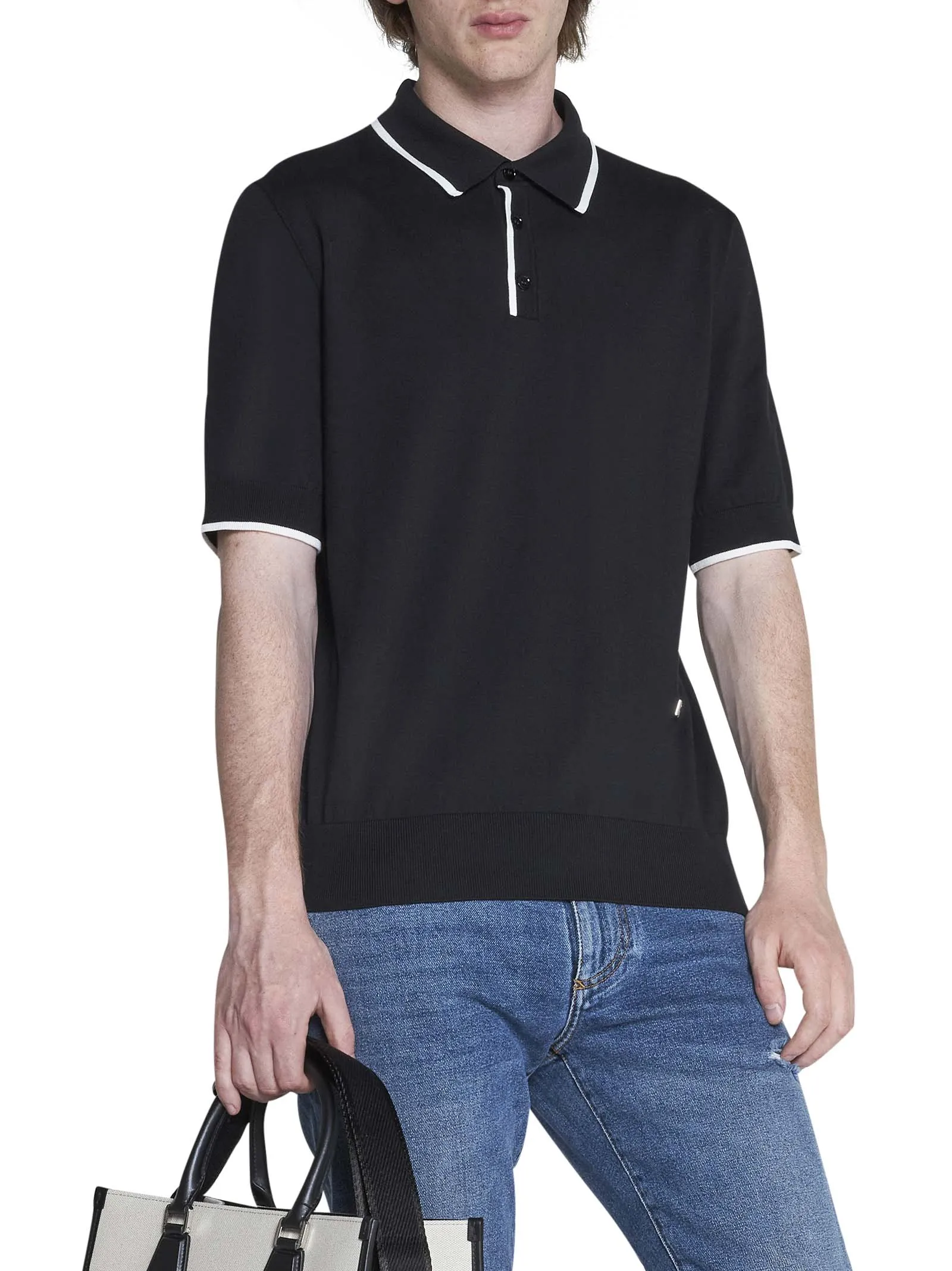 Dolce & Gabbana Logo Plaque Short-Sleeved Polo Shirt
