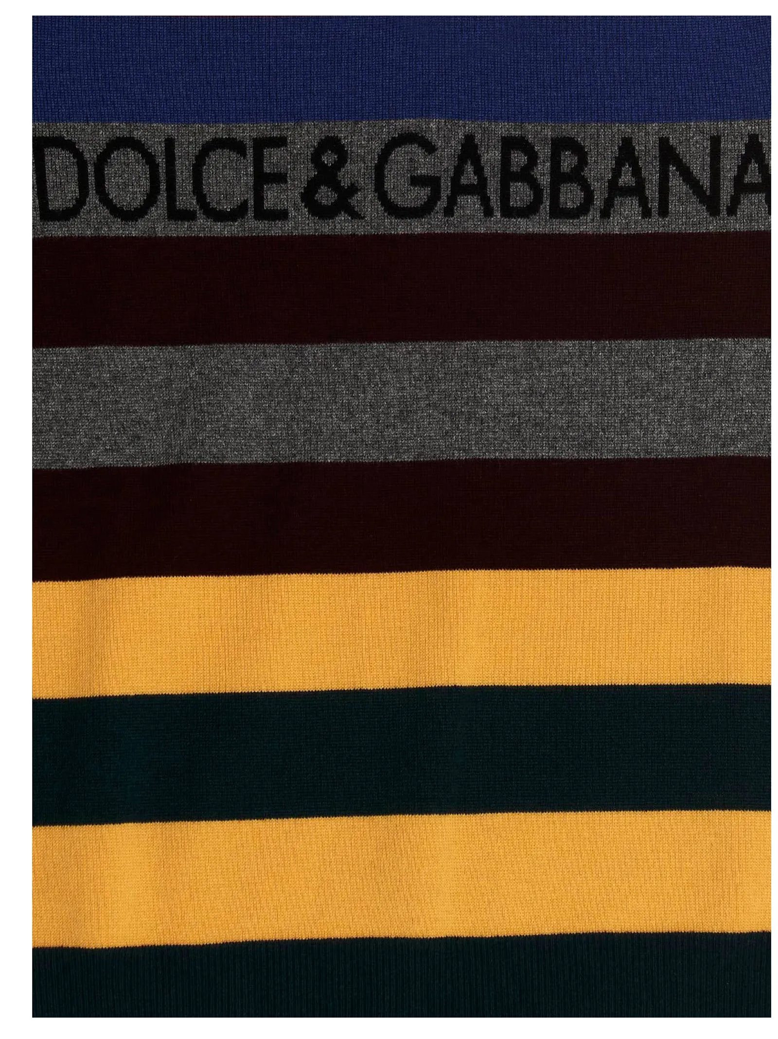 Dolce & Gabbana Logo Striped Knit Sweater