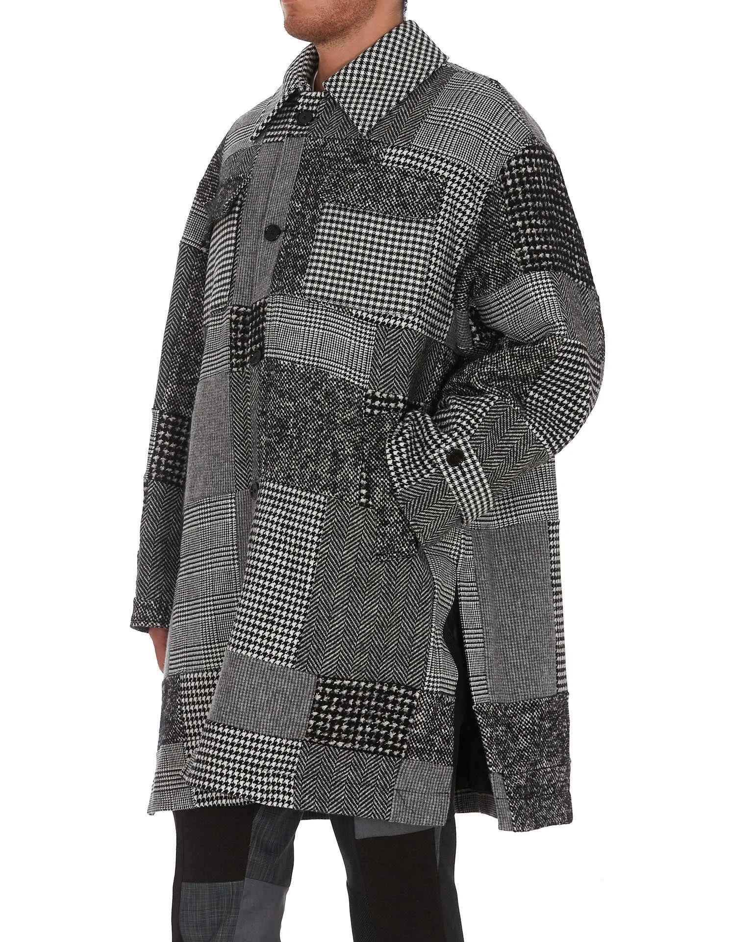 Dolce & Gabbana Patchwork Buttoned Coat