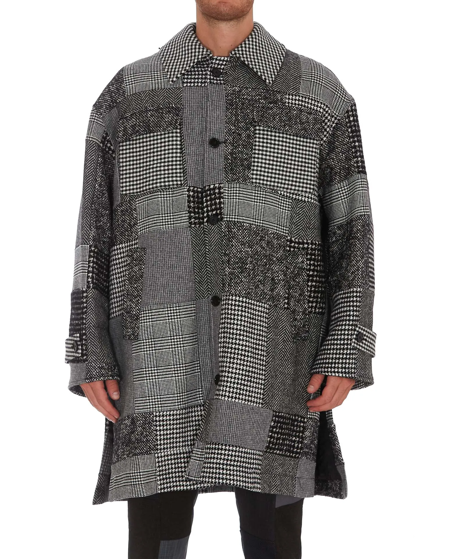 Dolce & Gabbana Patchwork Buttoned Coat