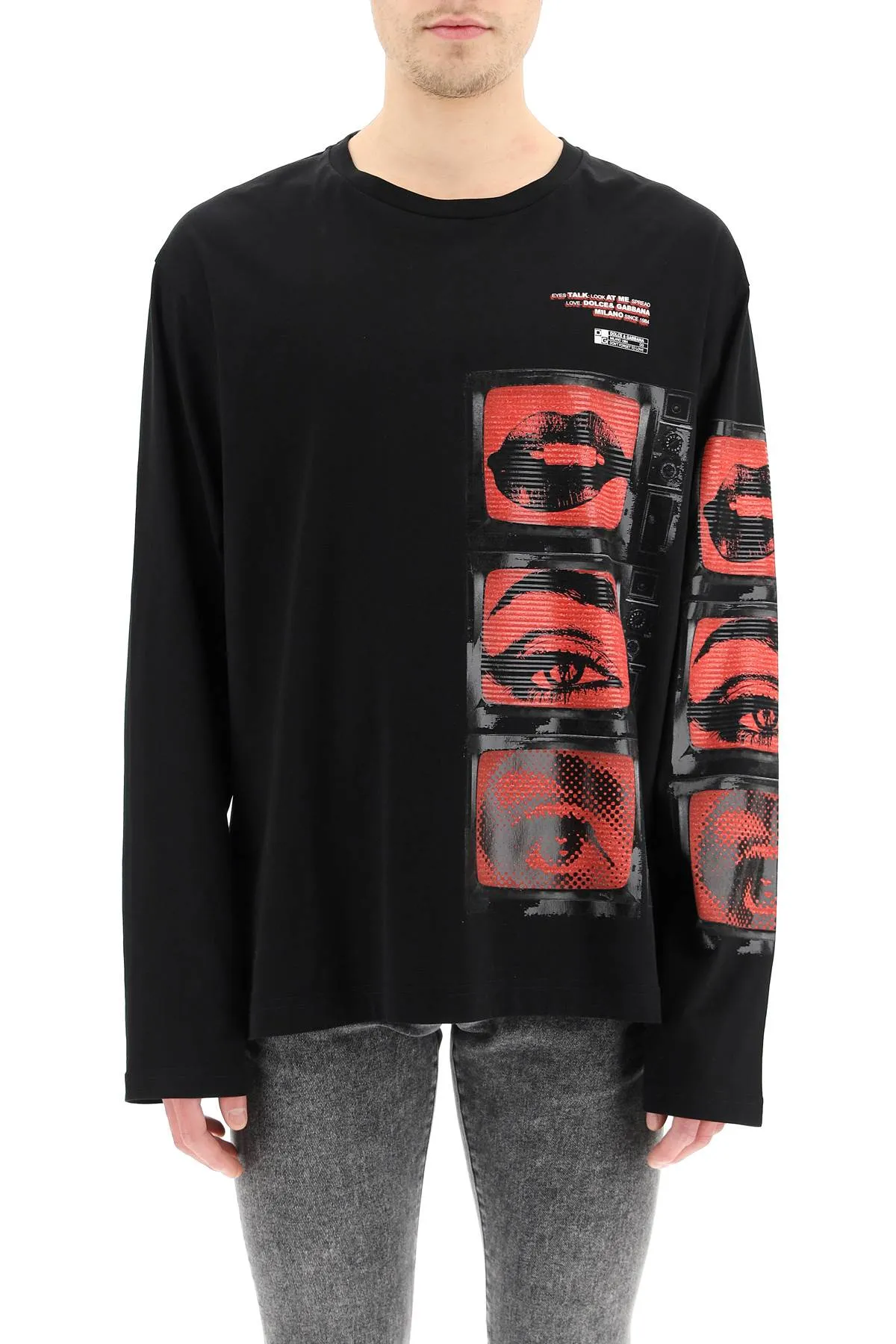 Dolce & Gabbana Printed Long-Sleeved T-Shirt