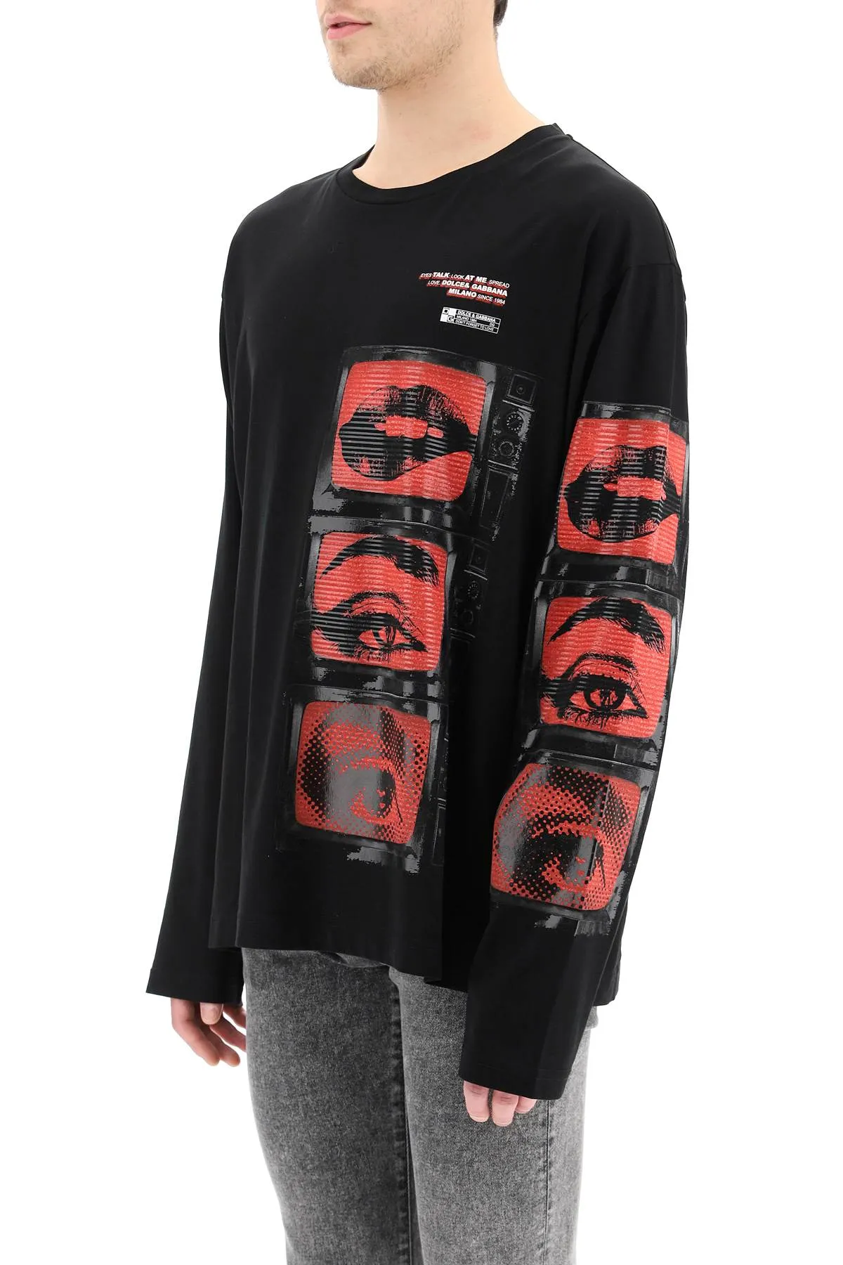 Dolce & Gabbana Printed Long-Sleeved T-Shirt