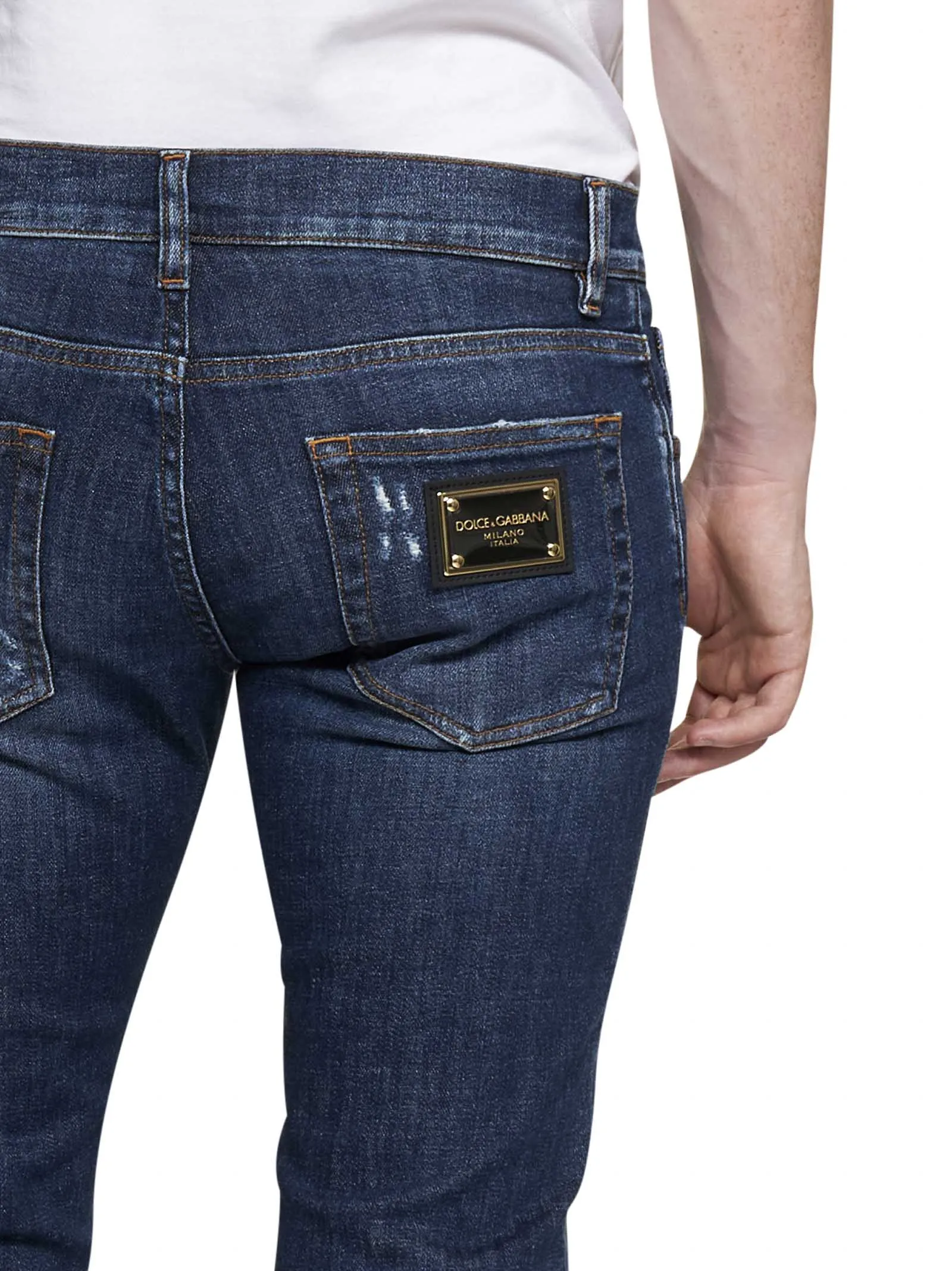 Dolce & Gabbana Stone-Washed Effect Denim Jeans