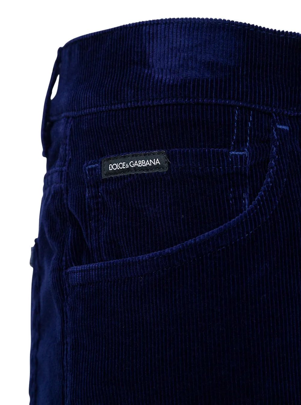 Dolce & Gabbana Velvet Straight Leg Pants