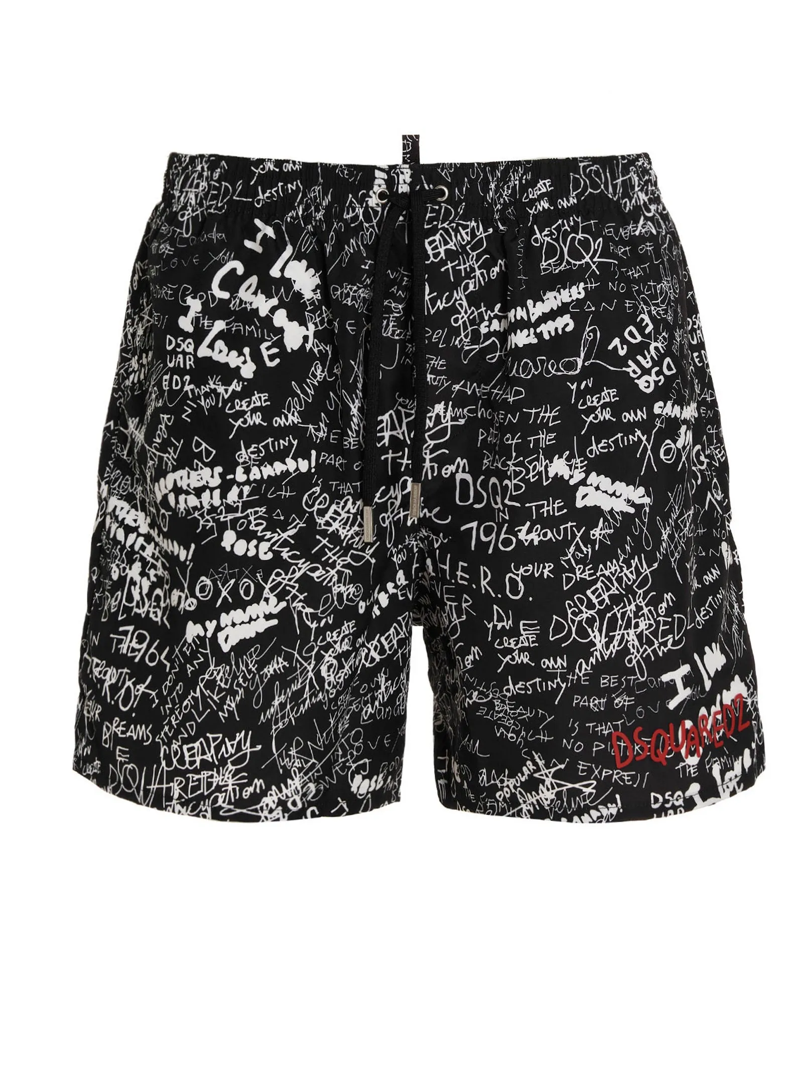 Dsquared2 Allover Graffiti Printed Swim Shorts