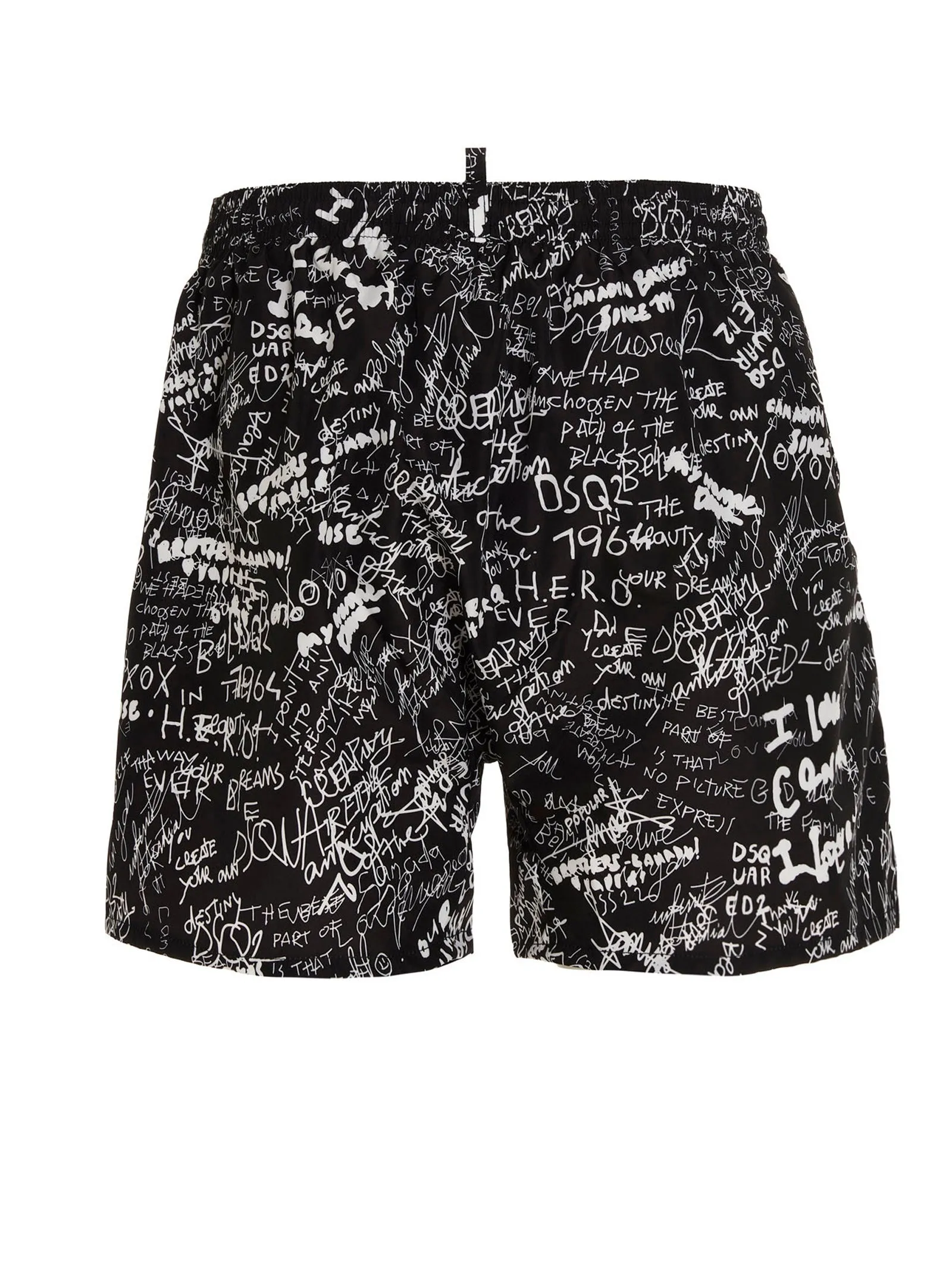 Dsquared2 Allover Graffiti Printed Swim Shorts