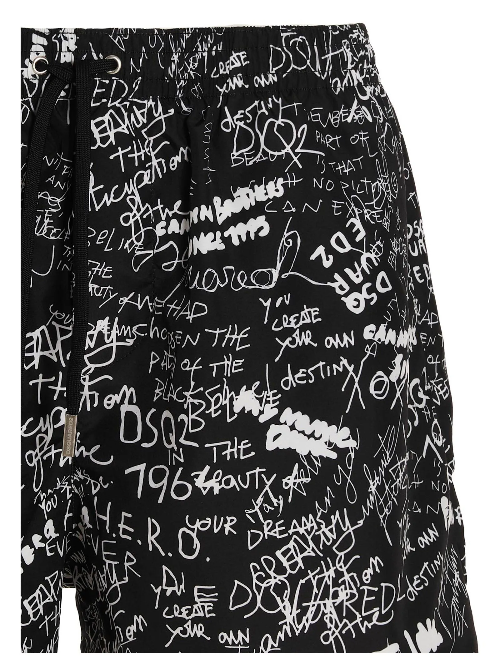 Dsquared2 Allover Graffiti Printed Swim Shorts