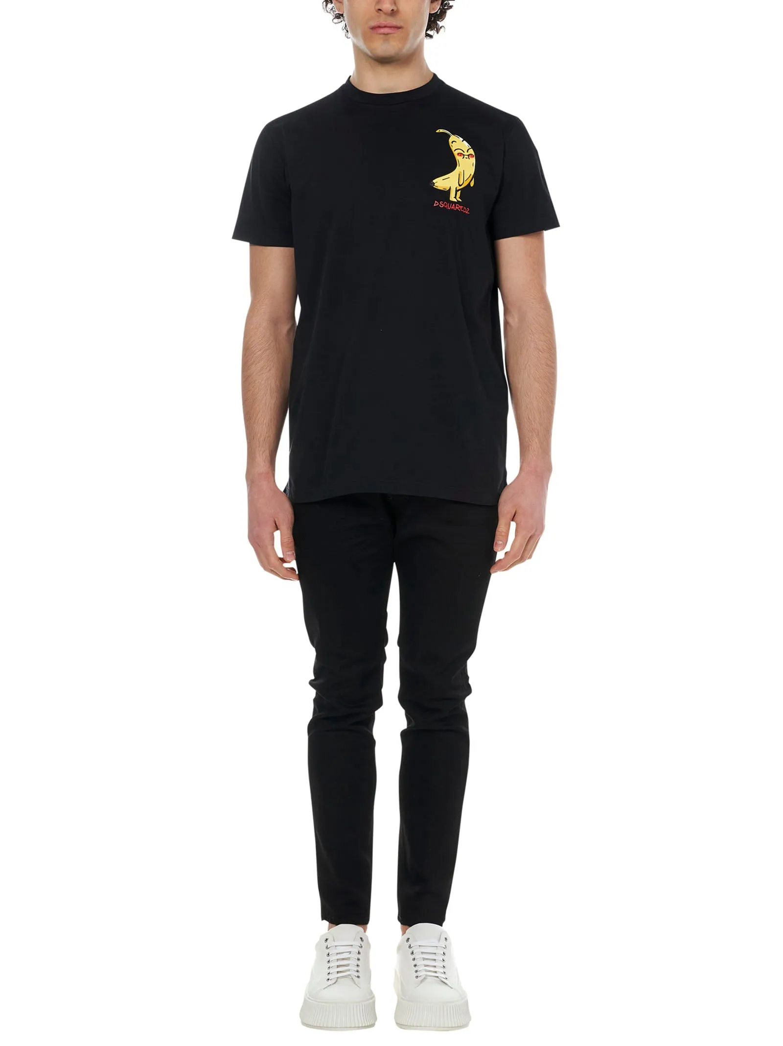Dsquared2 Banana Print Crewneck T-Shirt