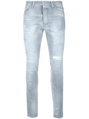 Dsquared2 Distressed Effect Slim-Fit Jeans