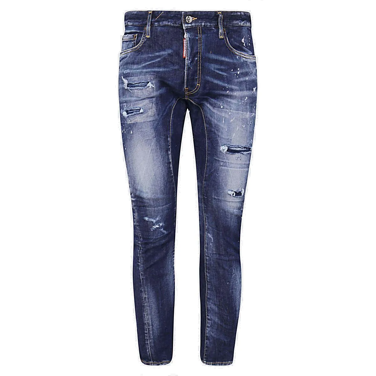 Dsquared2 Distressed Logo Patch Skinny Jeans
