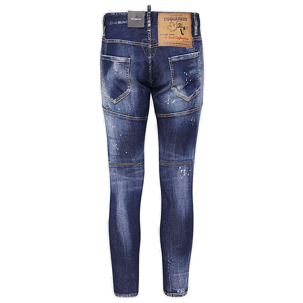 Dsquared2 Distressed Logo Patch Skinny Jeans