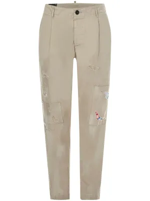 Dsquared2 Distressed Mid-Rise Tapered Pants