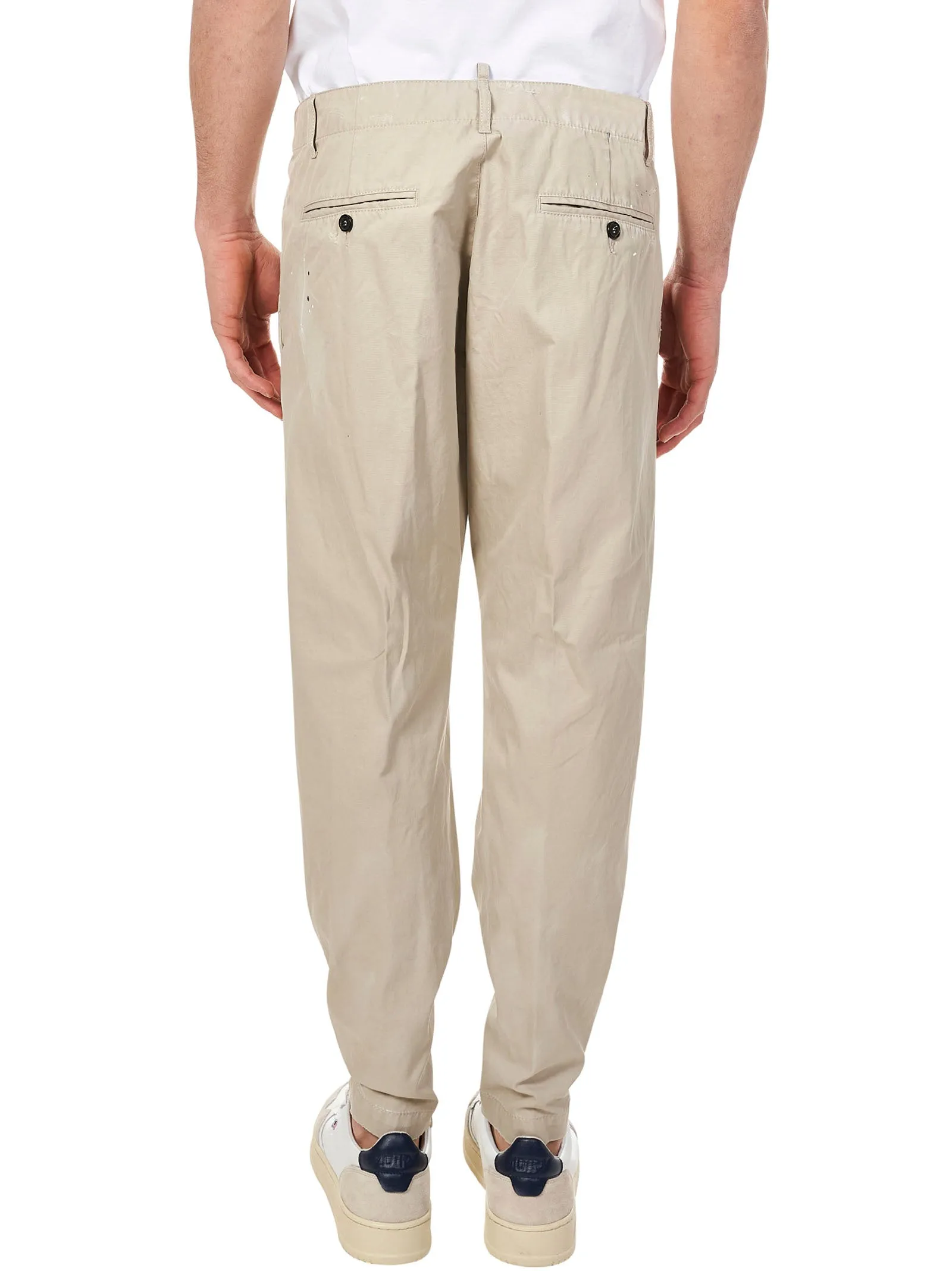 Dsquared2 Distressed Mid-Rise Tapered Pants