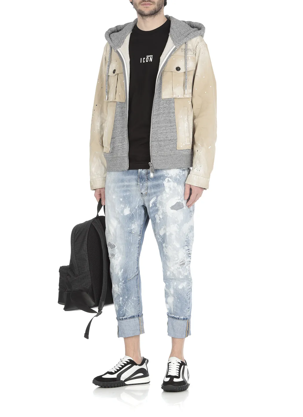 Dsquared2 Distressed Paint-Splatter Jeans