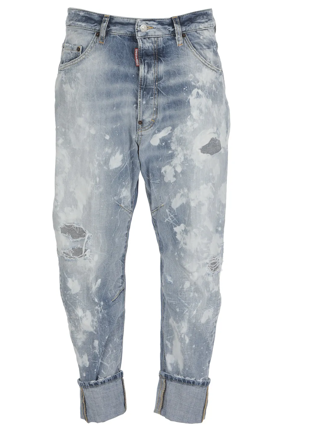 Dsquared2 Distressed Paint-Splatter Jeans