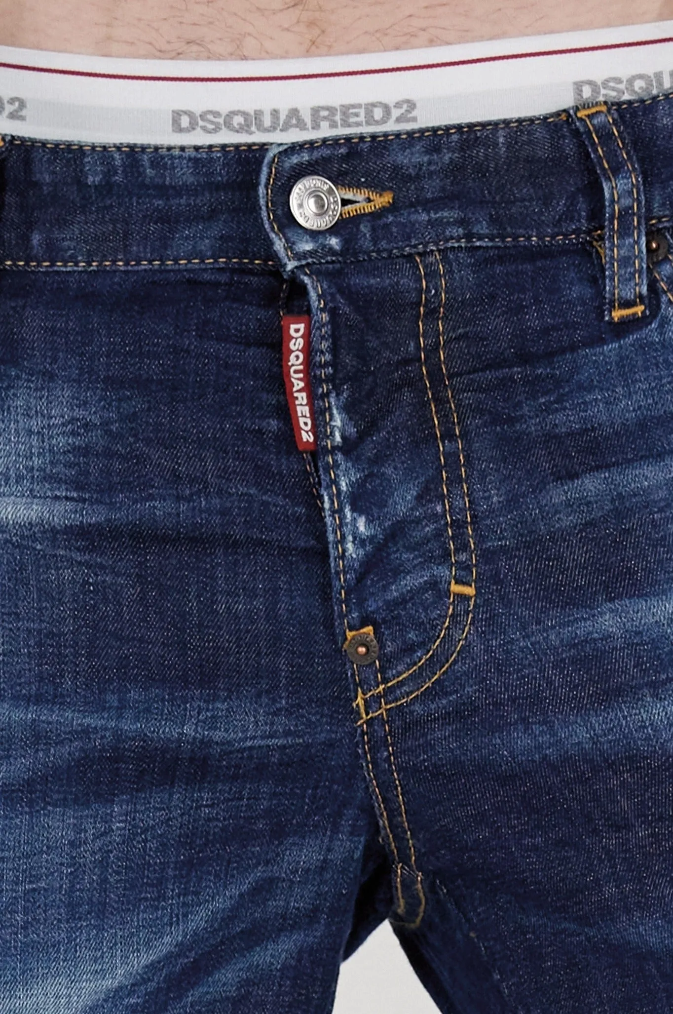 Dsquared2 Distressed Turn-Up Hem Jeans
