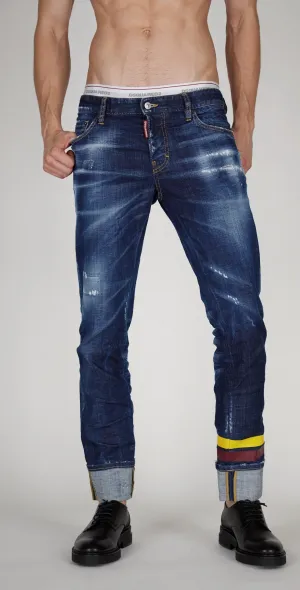 Dsquared2 Distressed Turn-Up Hem Jeans