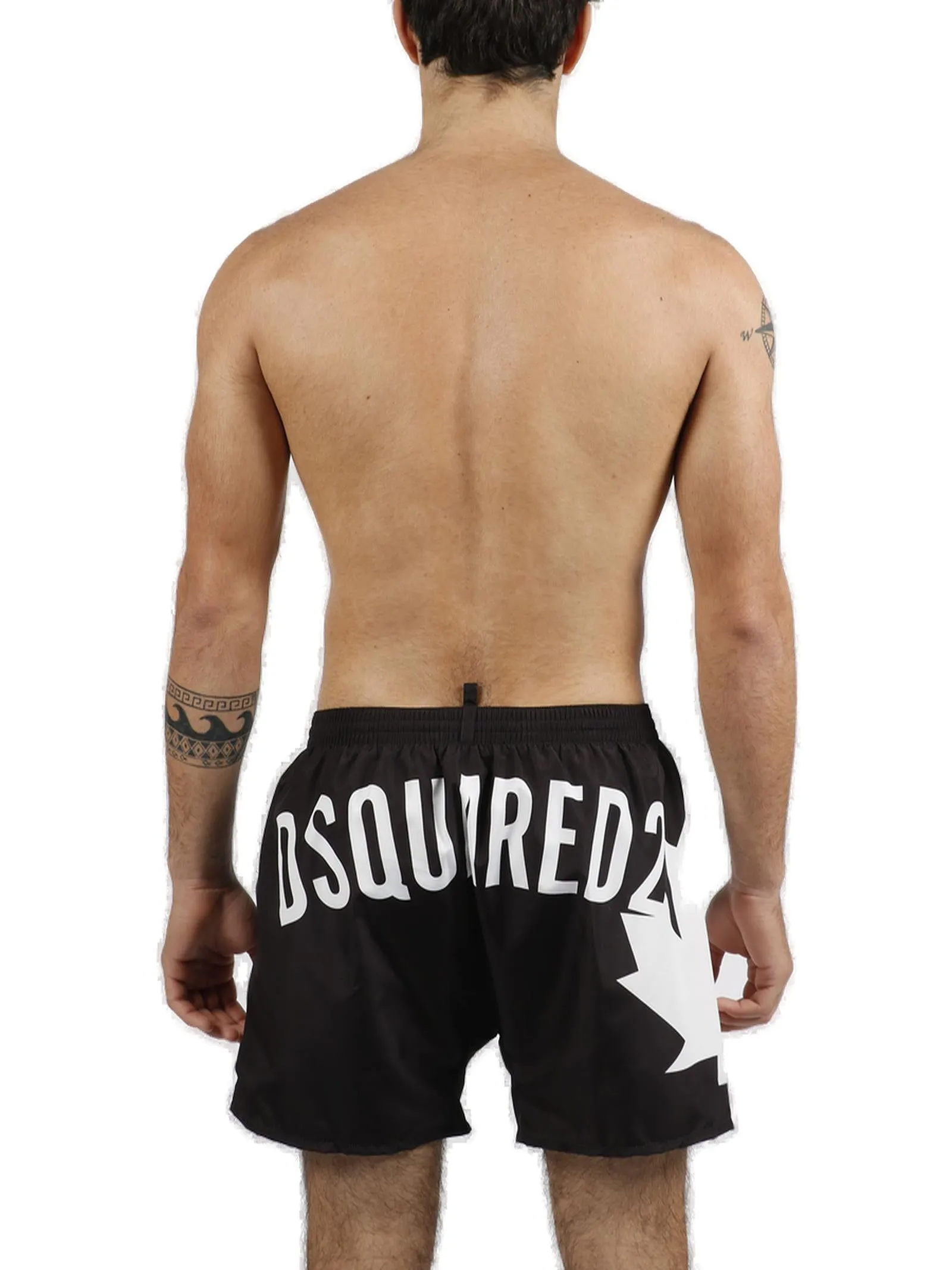 Dsquared2 Leaf Logo Printed Swim Shorts