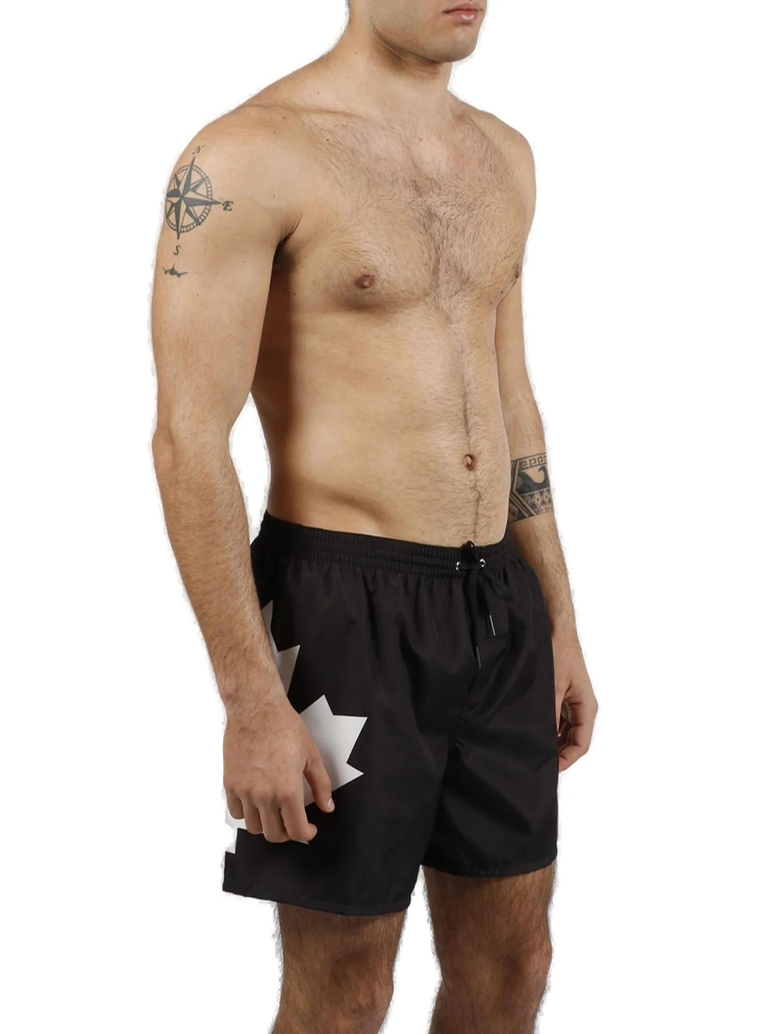 Dsquared2 Leaf Logo Printed Swim Shorts