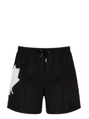 Dsquared2 Leaf Logo Printed Swim Shorts