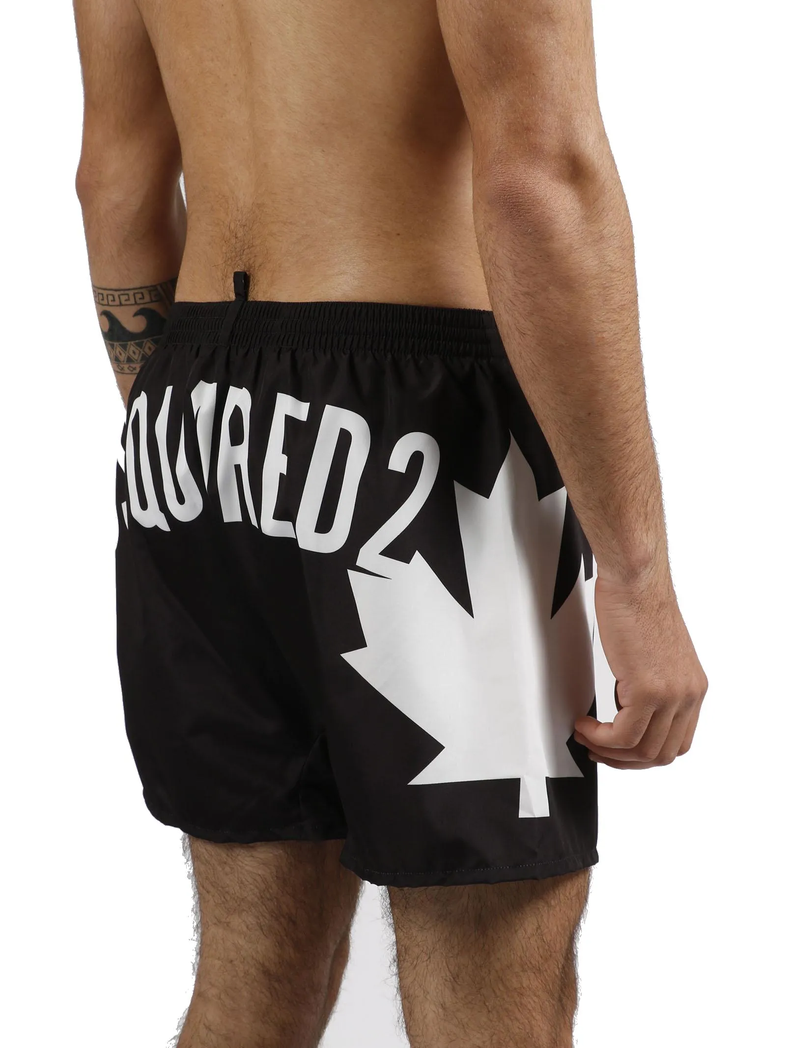 Dsquared2 Leaf Logo Printed Swim Shorts