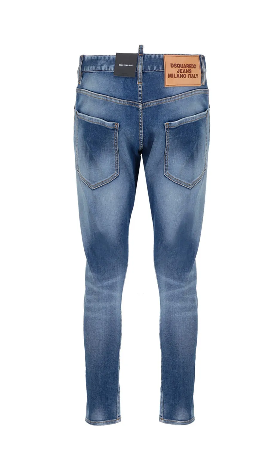 Dsquared2 Logo Patch Straight Leg Jeans