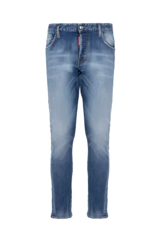 Dsquared2 Logo Patch Straight Leg Jeans