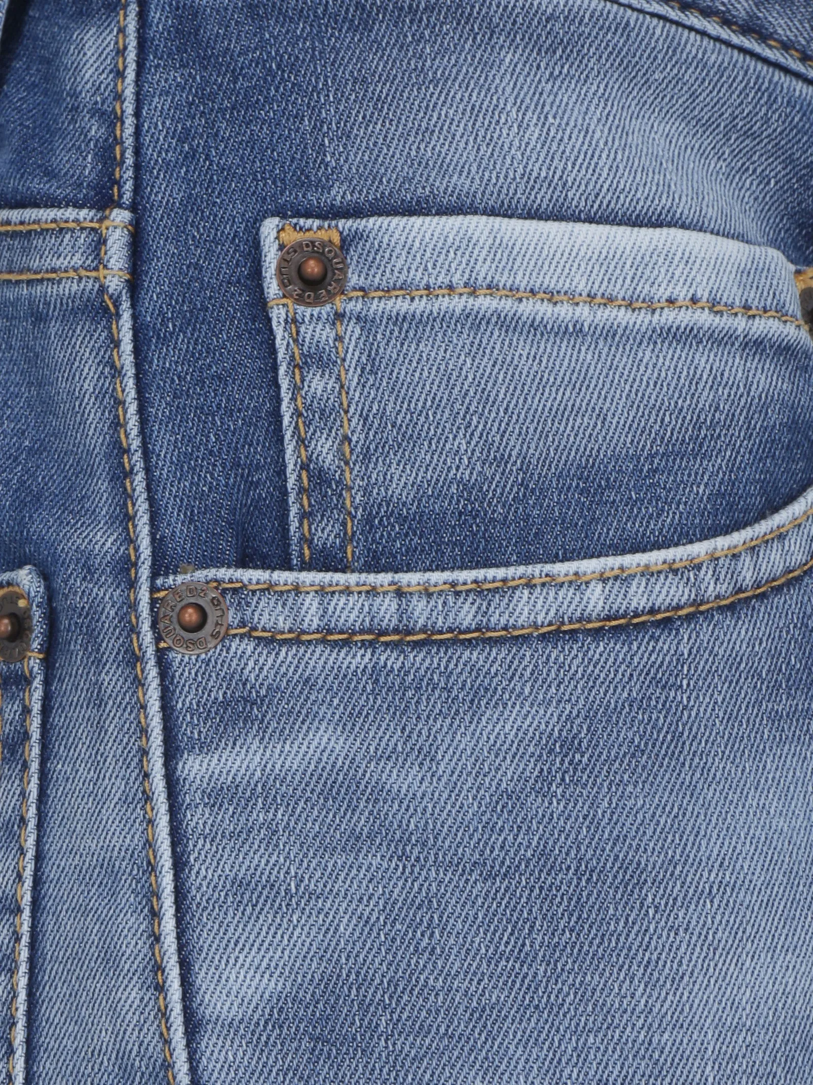 Dsquared2 Logo Patch Straight Leg Jeans