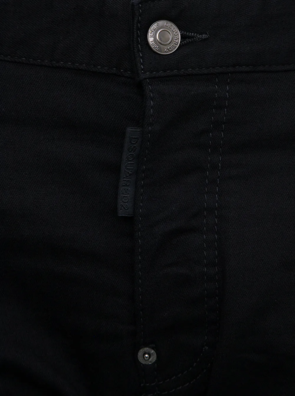 Dsquared2 Logo Patch Straight Leg Jeans