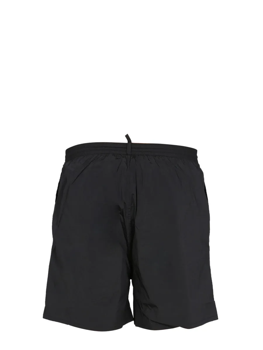 Dsquared2 Logo Print Drawstring Swim Shorts