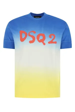 Dsquared2 Logo Print Gradient Effect T-Shirt