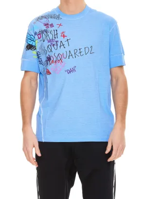 Dsquared2 Logo Printed Crewneck T-Shirt