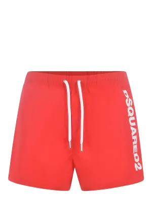 Dsquared2 Logo Printed Drawstring Swim Trunk