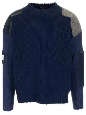 Dsquared2 Patchwork Knitted Sweatshirt