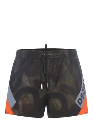 Dsquared2 Printed Drawstring Dwim Trunks