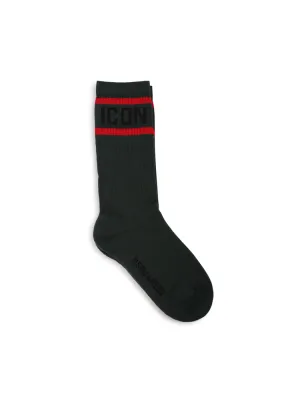 Dsquared2 Stripe-Detailed Ribbed Socks