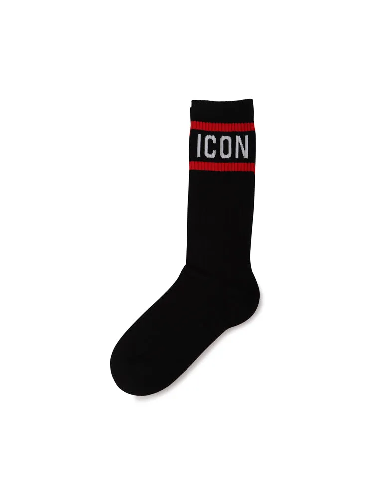 Dsquared2 Stripe-Detailed Ribbed Socks