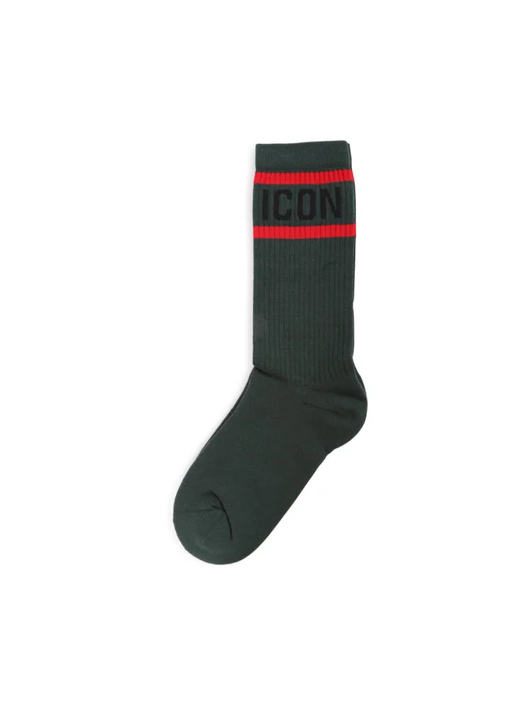 Dsquared2 Stripe-Detailed Ribbed Socks