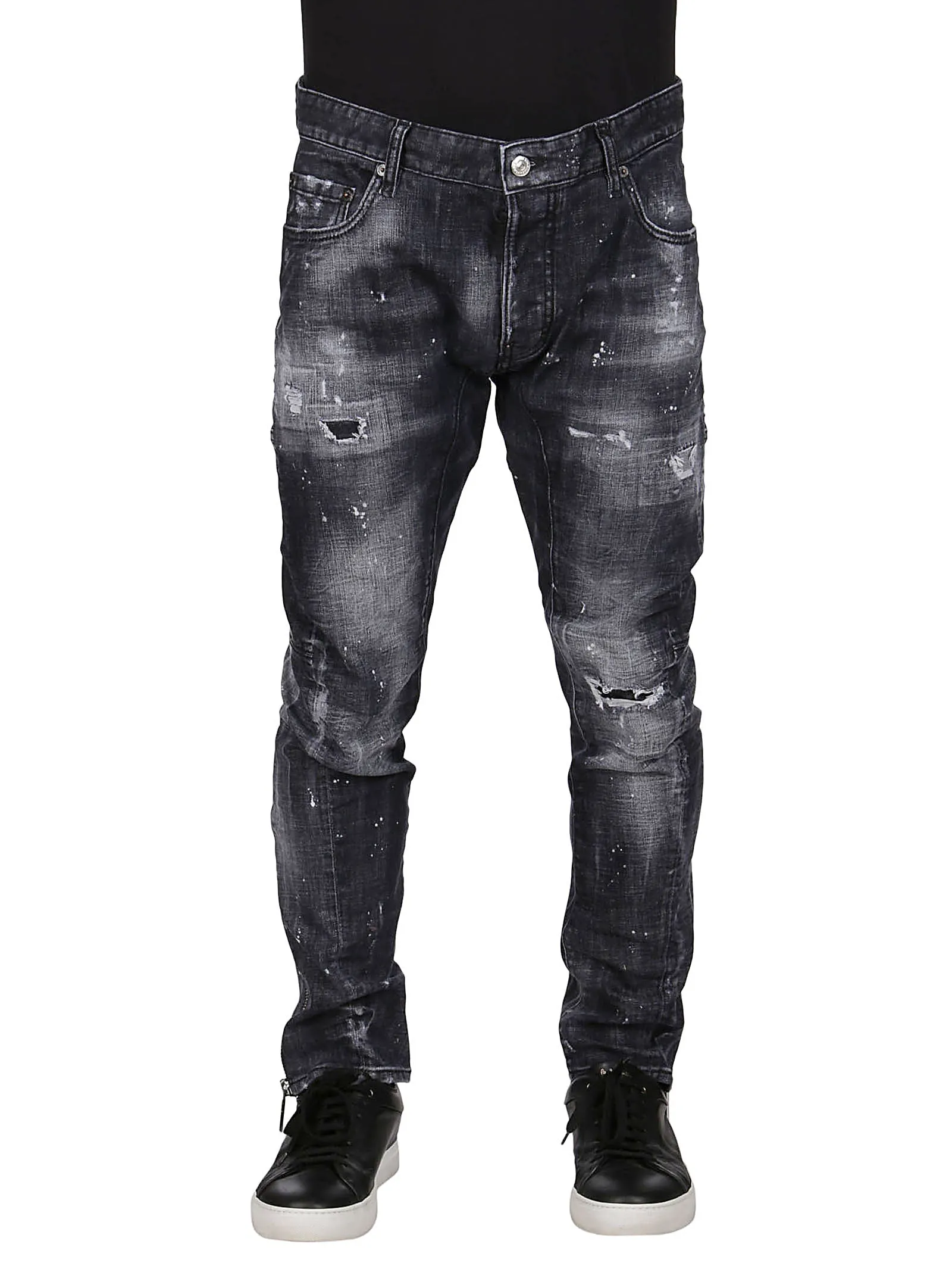 Dsquared2 Tidy Biker Tapered-Leg Jeans