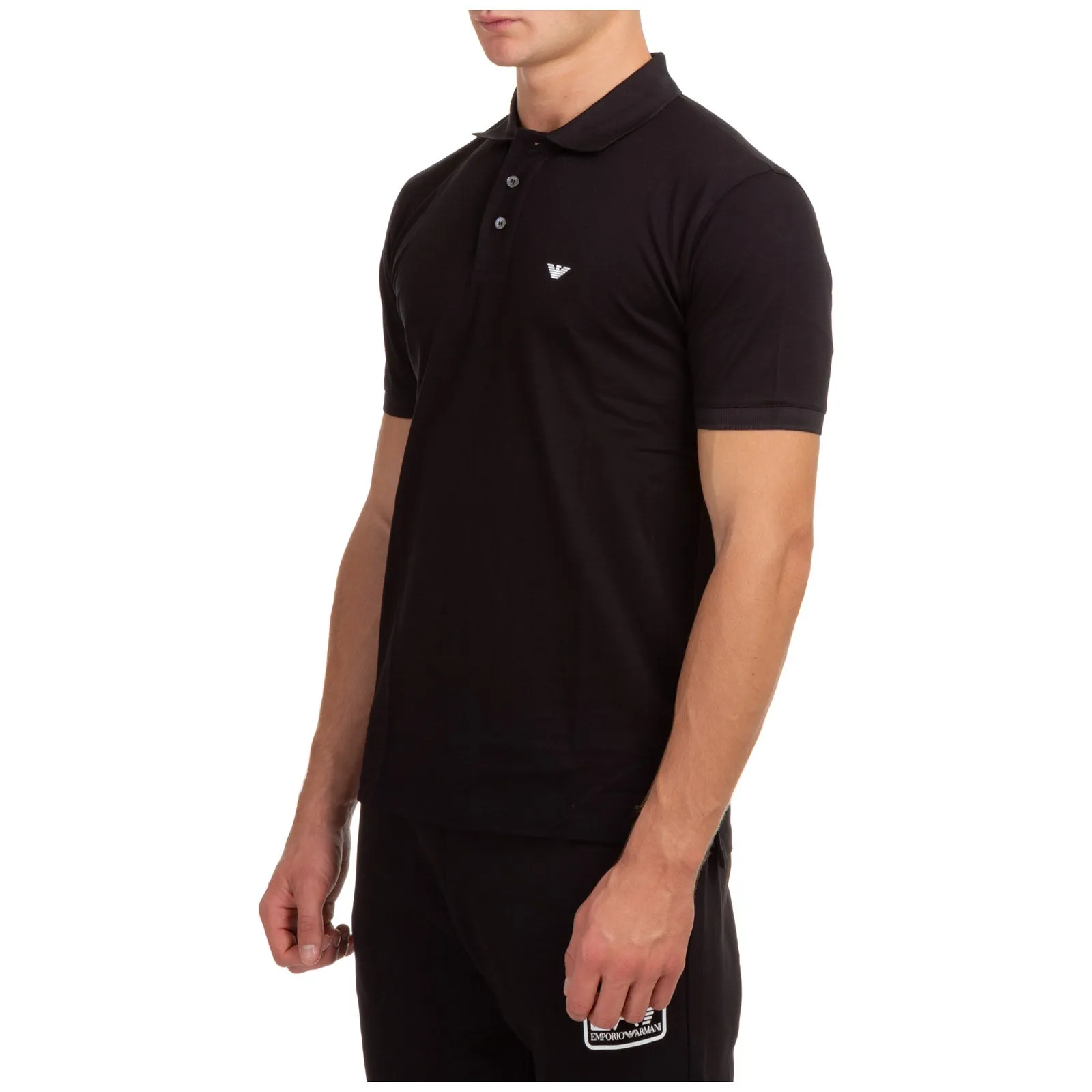 Emporio Armani Logo Embroidered Polo Shirt