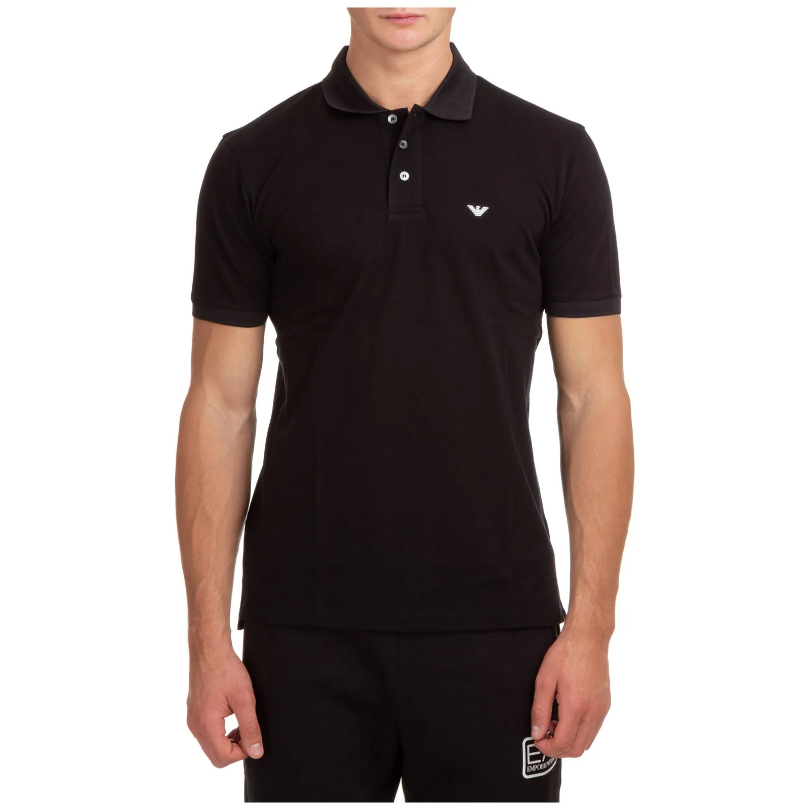 Emporio Armani Logo Embroidered Polo Shirt